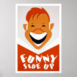 Póster Funny Side Up Reading 1939 WPA