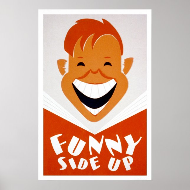 Póster Funny Side Up Reading 1939 WPA (Frente)