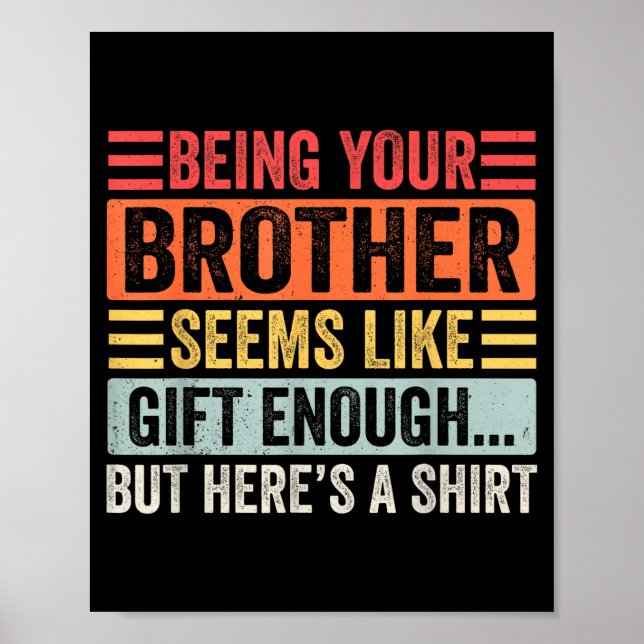 Póster Funny Sister Sarcastic Sibling Humor Quote From Br (Frente)