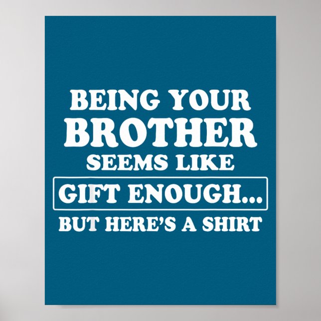 Póster Funny Sister Sarcastic Sibling Humor Quote From Br (Frente)