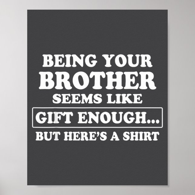 Póster Funny Sister Sarcastic Sibling Humor Quote From Br (Frente)
