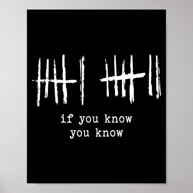 Póster Funny Six Seven 67 Meme Tally Marks 6 7 Numbers  (Frente)