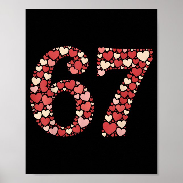Póster Funny Six Seven 6 7 Meme For Men Women Kids Girls  (Frente)