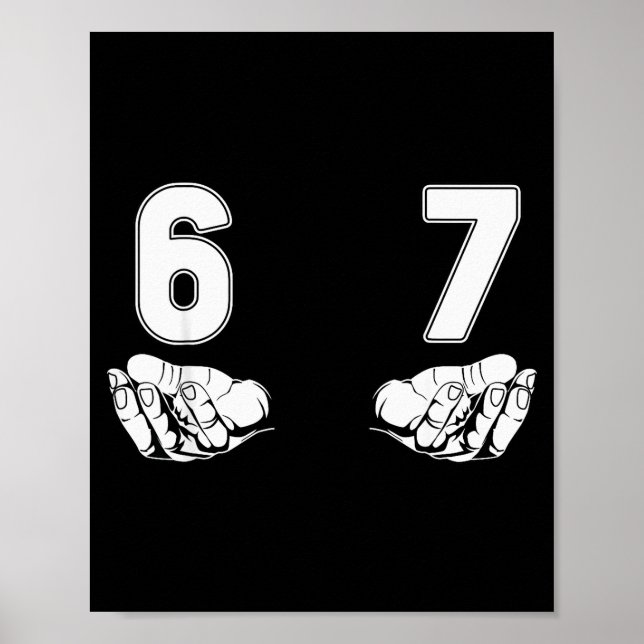 Póster Funny Six Seven Gen Alpha Slang Meme 6 7 Costume  (Frente)