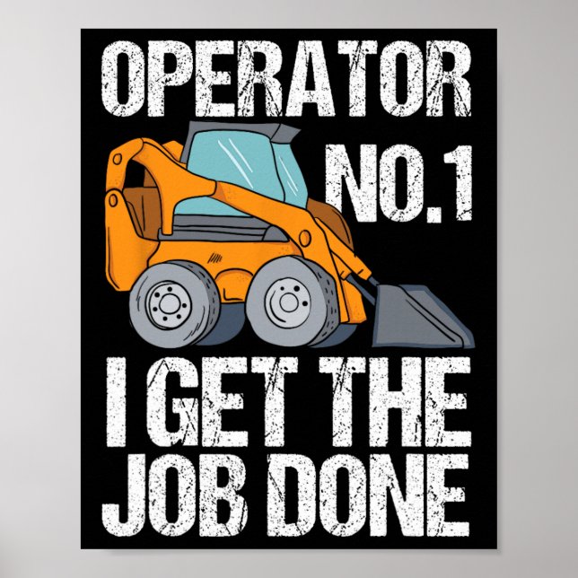 Póster Funny Skid Steer Daddy Funny Fathers Day Gift (Frente)