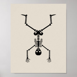 Póster Funny skull doing handstand