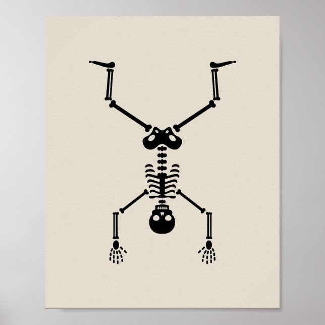 Póster Funny skull doing handstand (Frente)