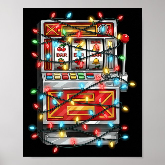 Póster Funny Slot Machine Christmas Graphics Lights Lover (Frente)