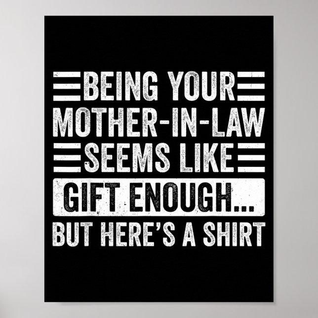 Póster Funny Son In Law Sarcastic Humor Quote From Mother (Frente)