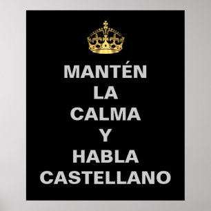 Póster Funny spanish keep calm