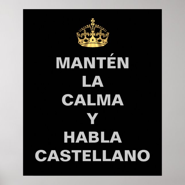 Póster Funny spanish keep calm (Frente)