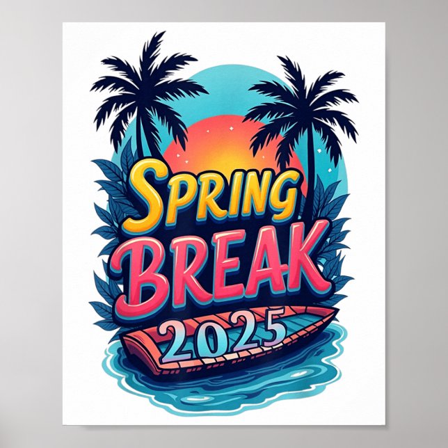 Póster Funny Springbreak 2025 Familia Squad (Frente)