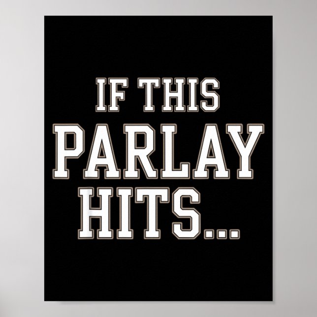 Póster Funny Srts Betting Design For Men Women Srts Gambl (Frente)