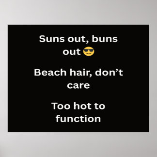 Póster Funny Summer T-Shirt Slogans 2026 Trending Beach H