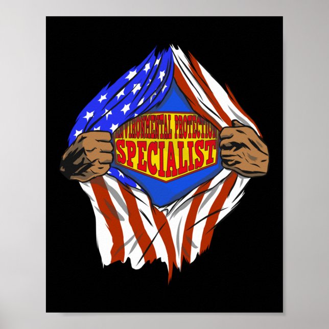 Póster Funny Super Environmental Protection Specialist He (Frente)