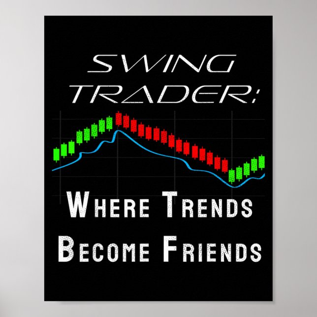 Póster Funny Swing Trader Trading Stock Market  (Frente)