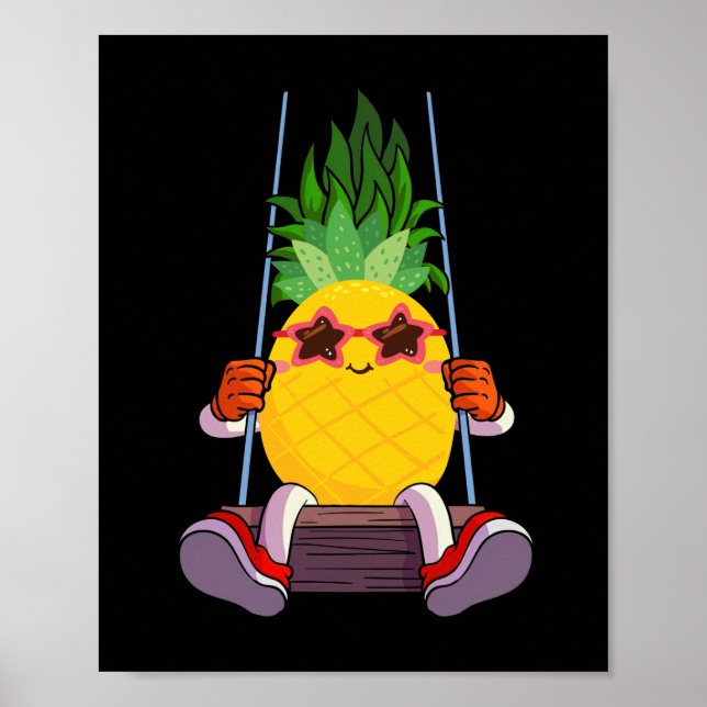Póster Funny Swinging Pineapple Swinger (Frente)