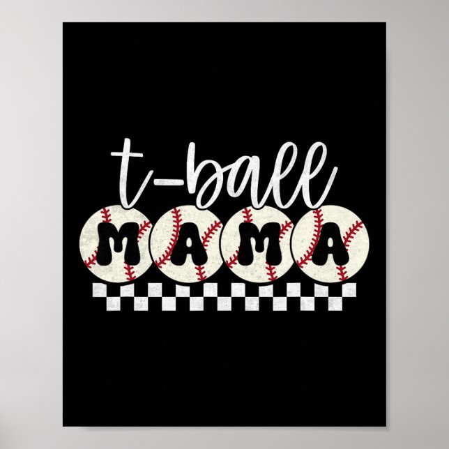 Póster Funny T Ll Mom Softll Tee Ll Mama Sell Día de la M (Frente)