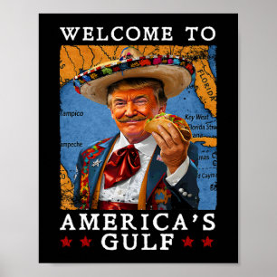 Póster Funny Taco de Trump 2025 en México