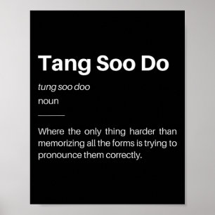 Póster Funny Tang Soo Do Definition Martial Arts Karate S