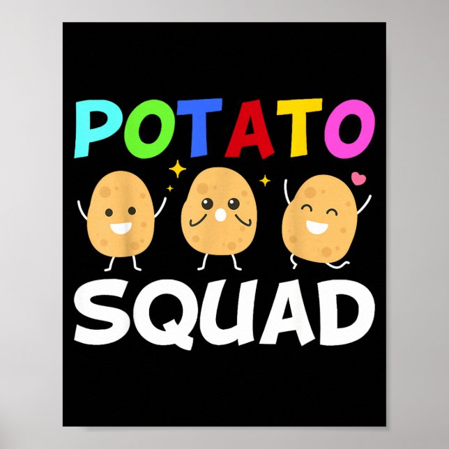 Póster Funny Tato Squad Vegetable Chip Eater French Fries (Frente)
