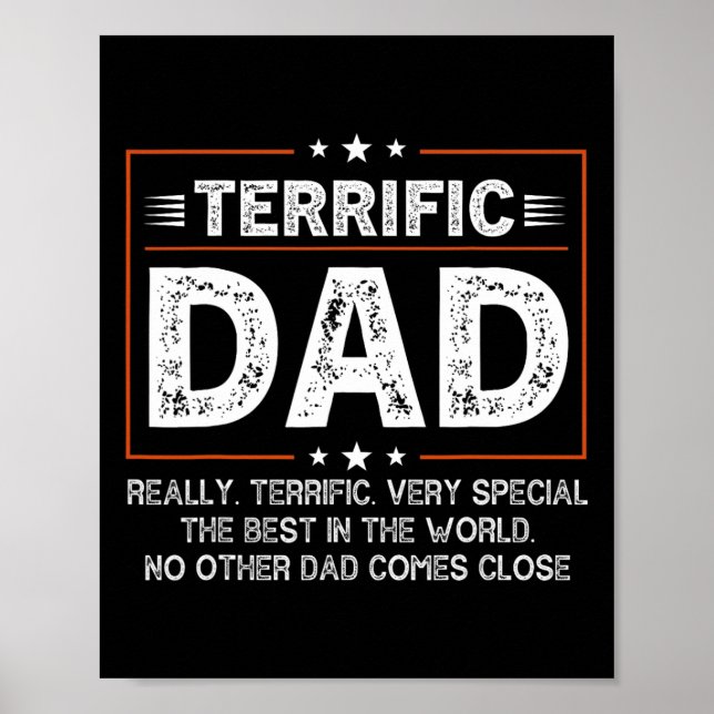 Póster Funny Terrific Dad Donald Trump Happy Fathers Day  (Frente)