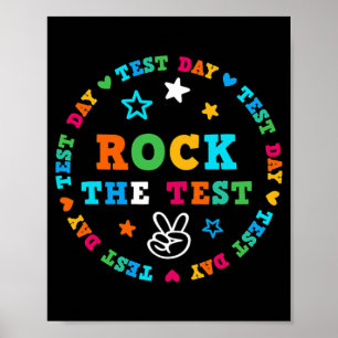 Póster Funny Test STAAR Day Rock The Test Teacher