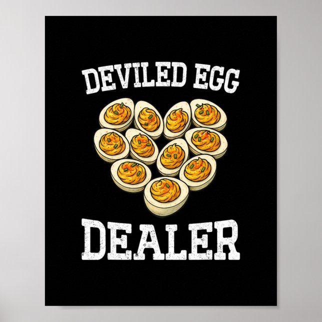 Póster Funny Thanksgiving Deviled Egg Dealer You Know Why (Frente)