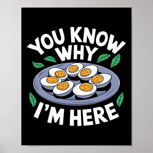 Póster Funny Thanksgiving Dinner You Know Why I'm Here Re (Frente)