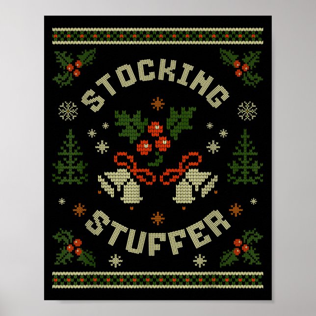 Póster Funny The Stocking Stocking Stuffer Matching Coupl (Frente)