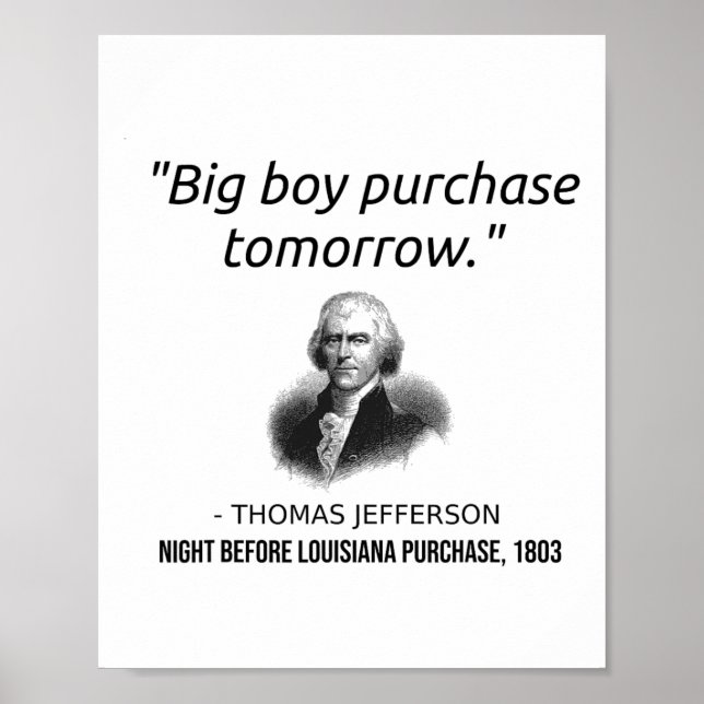 Póster Funny Thomas Jefferson Profesor De Historia De Ee. (Frente)