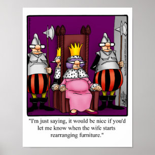 Póster Funny Throne Room Humor Poster