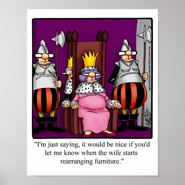 Póster Funny Throne Room Humor Poster (Frente)