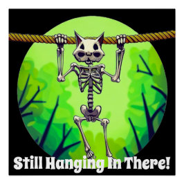 Póster Funny Todavía Colgando Ahí Gato