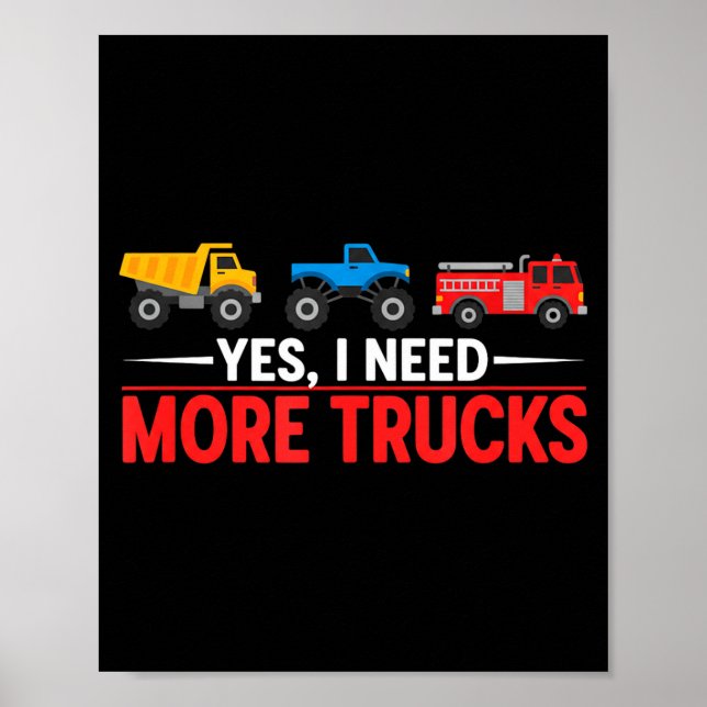 Póster Funny Truck Lover Humor Ckup Enthusiast Diesel Tor (Frente)