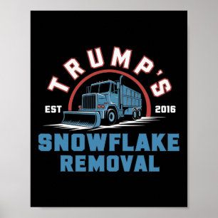 Póster Funny Trump 2024, el servicio de remoción de copos