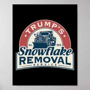 Póster Funny Trump 2024, el servicio de remoción de copos