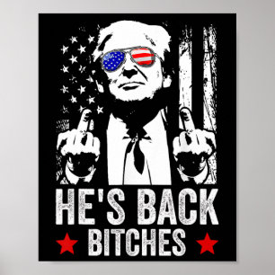 Póster Funny Trump 2024 está de vuelta Es Trump 2025