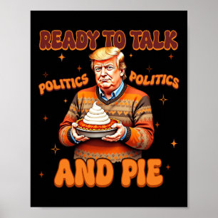Póster Funny Trump 2024 Está Listo Para Hablar De Polític