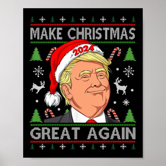 Póster Funny Trump 2024 vuelve a hacer grandes a los Navi (Frente)