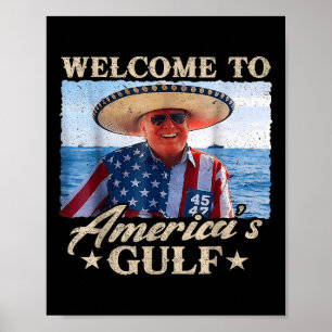 Póster Funny Trump Bienvenido Al Golfo De Las Américas, G