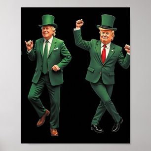 Póster Funny Trump Dance St Patricks Day Pajamas Ymca Tr
