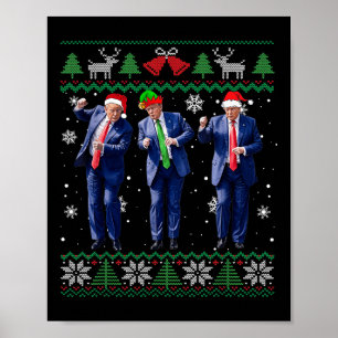 Póster Funny Trump Danza Navidad Presidente 47 Navidades 