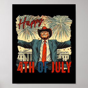 Póster Funny Trump Feliz 4 De Julio Día De La Independenc