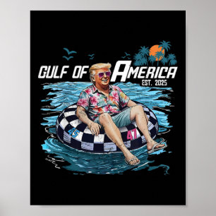 Póster Funny Trump Flotando Camisas Golfo De Estados Unid