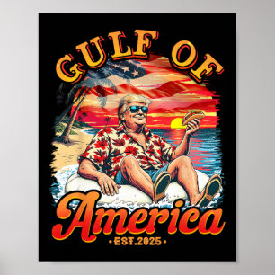 Póster Funny Trump Golfo De Estados Unidos 2025 Trump Mer