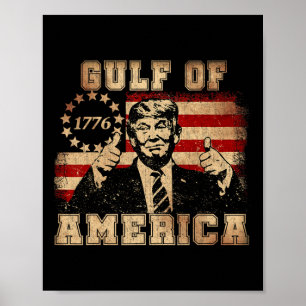 Póster Funny Trump Golfo De Estados Unidos 2025 Trump Mer