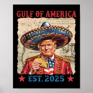 Póster Funny Trump Golfo De Estados Unidos 2025 Trump Tac