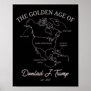 Póster Funny Trump Groenlandia Canal Panamá Canadá México