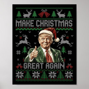 Póster Funny Trump hace a los Navidades grandes nuevament